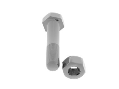 Uğursuz kafalı metal vidalar.