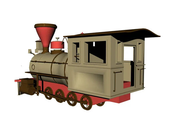 Holzlokomotive Kinderzimmer — Stockfoto