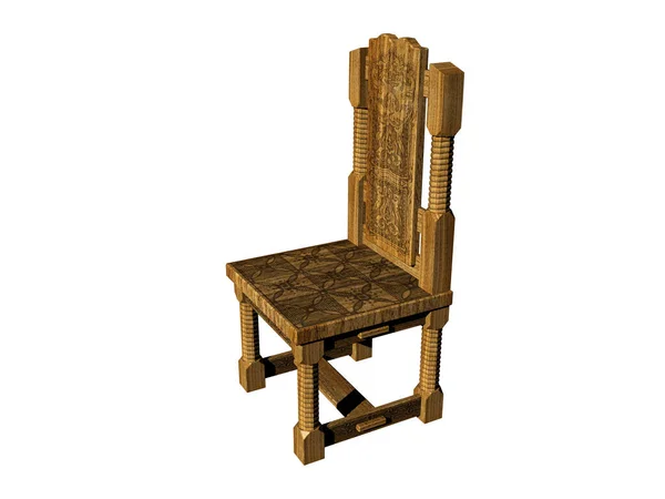 有室内装饰的古董椅子 — 图库照片
