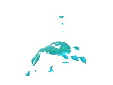 Damlalar, damlalar ve lekelerle dolu bir sıvı.