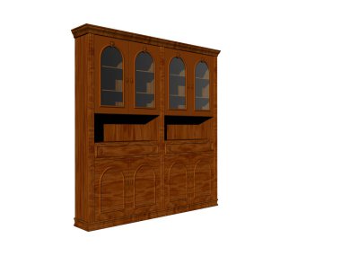 Büyük ahşap bir dolap.