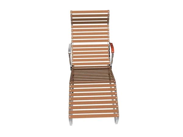 Une Chaise Longue Confortable Dans Jardin Pour Bronzer — Photo