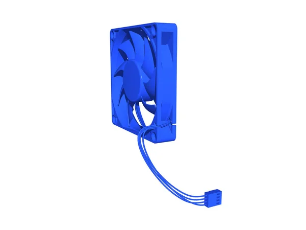 Blue Fan Computer Cable — Stock Photo, Image