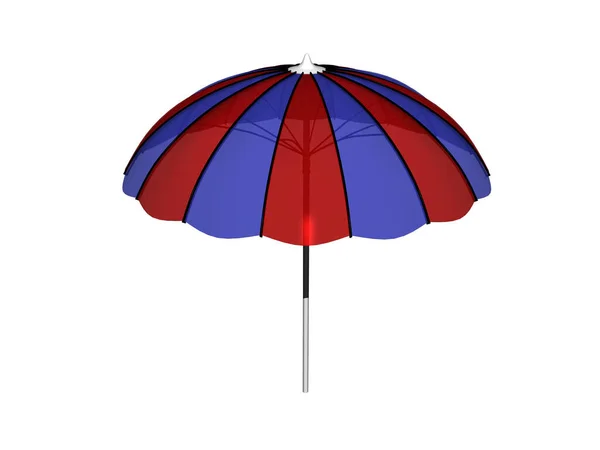 Paraguas Rojo Azul Playa — Foto de Stock