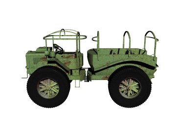 yeşil askeri off-road aracı.