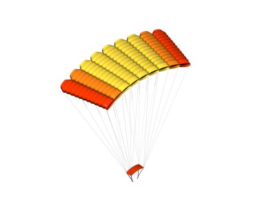 Gökyüzündeki renkli paraglider