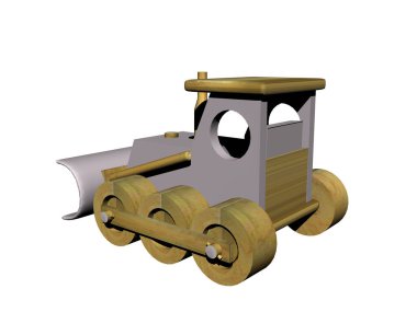 Ahşap kazıcı çocuk odasında oyuncak gibi.