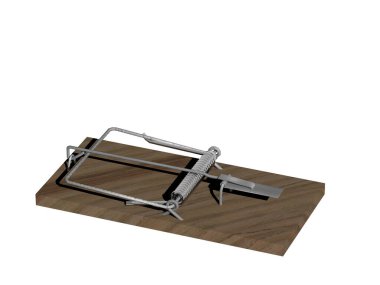 Çelik vuruculu ahşap fare kapanı