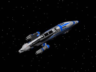 Gelecekçi uzay gemisi uzayda geziniyor