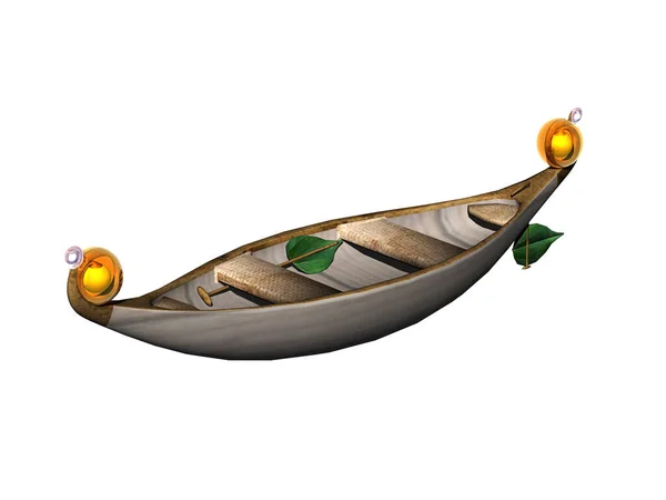 提灯付きの飾り屋形船 — ストック写真
