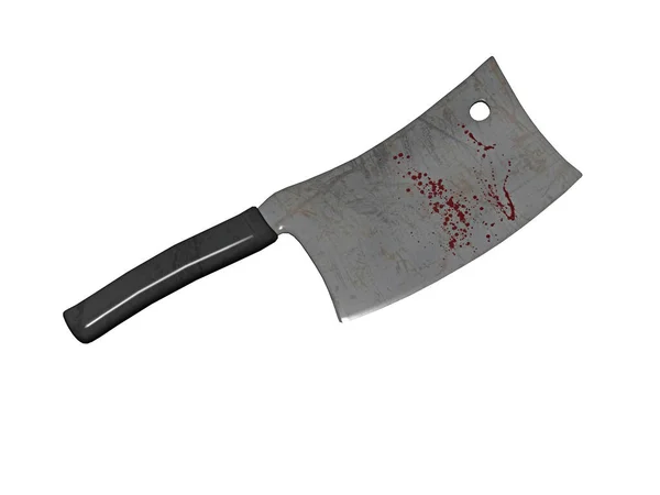 Bloody Spicy Meat Cleaver — Stock Photo, Image