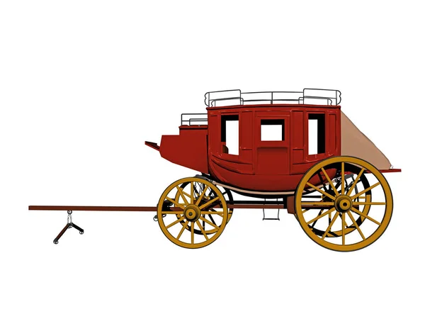 Wild West Carriage Drawbar — Stock Photo, Image