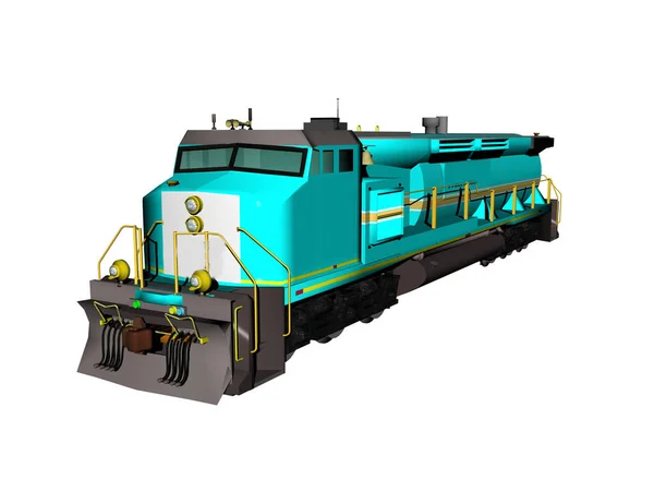 Heavy Steel Diesel Locomotive — Stock Photo, Image