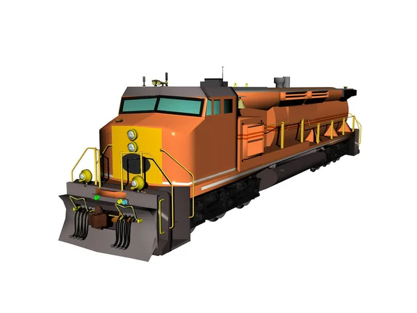 Heavy Steel Diesel Locomotive — Stock Photo, Image