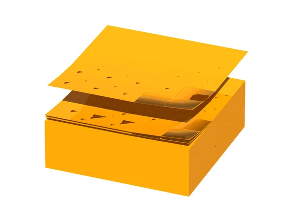 Żółty Notatnik Notatek — Zdjęcie stockowe