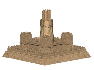 Antik kale gibi bir bina.