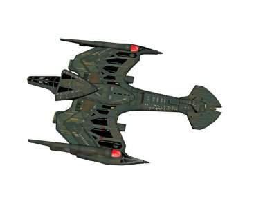 Uzayda fütürist uzay gemisi