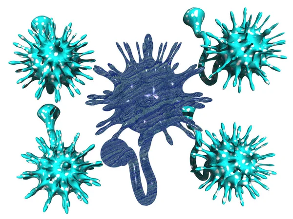 Bizzarro Patogeno Con Molte Continuazioni — Foto Stock