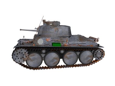 Taretli ağır çelik tank.
