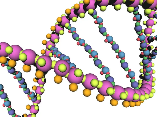 Fili Dna Materiale Genetico Ritorti Una Doppia Elica — Foto Stock