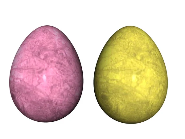 Huevos Brillantemente Pintados Para Pascua — Foto de Stock