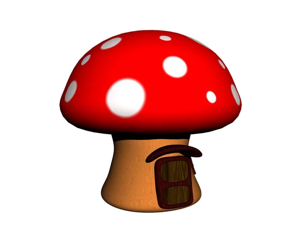 小矮人多彩的蘑菇屋 — 图库照片