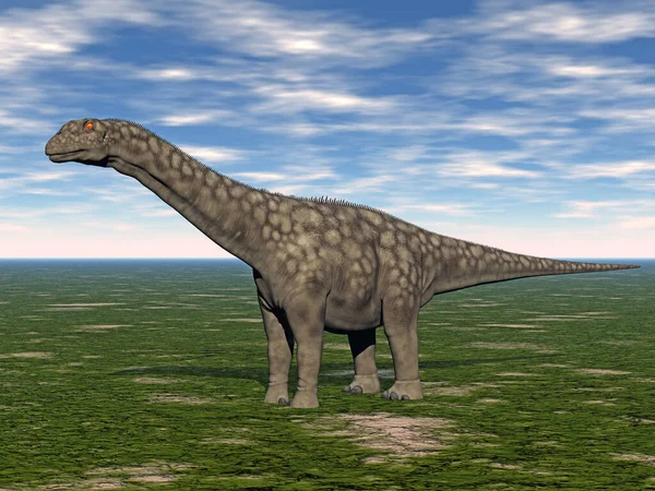 Duże Ciężkie Roślinożerne Brontozaury Czasach Prehistorycznych — Zdjęcie stockowe