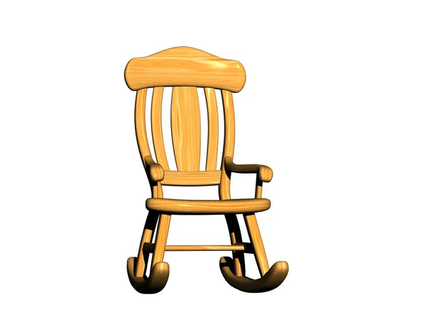 Деревянное Кресло Качалка Веранде — стоковое фото