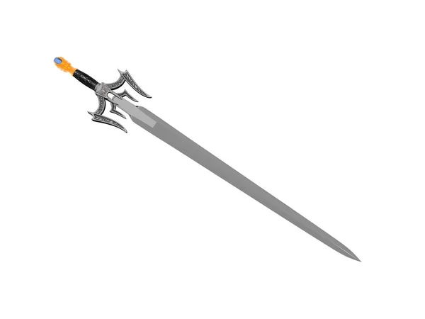 古老的钢剑作为切割和刺刀 — 图库照片