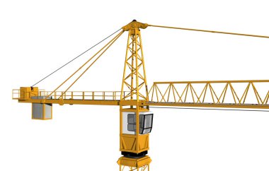 Çelik destekli sarı şantiye vinci