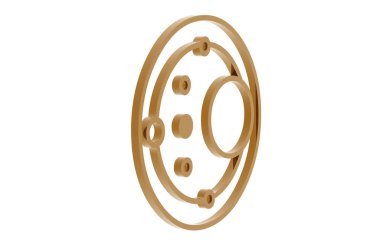 Tahıl tarlasında altın eşmerkezli daireler