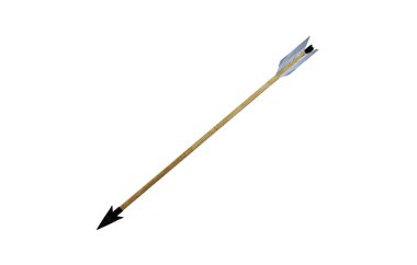 wooden arrow with feathers and tip clipart