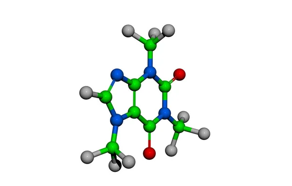 芳香族化合物のカラフルな分子構造は — ストック写真