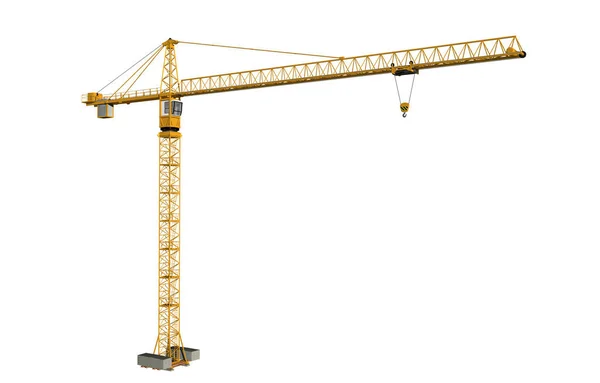 Yellow Construction Site Crane Steel Struts — Stock Photo, Image