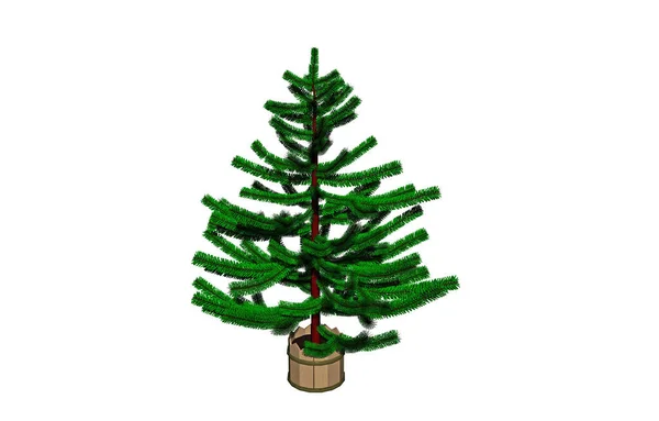 Grüner Weihnachtsbaum Ständer — Stockfoto