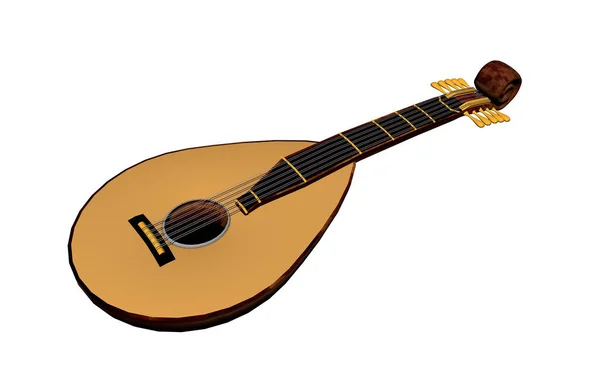 Guitarras Madeira Como Instrumento Cordas Antigas — Fotografia de Stock