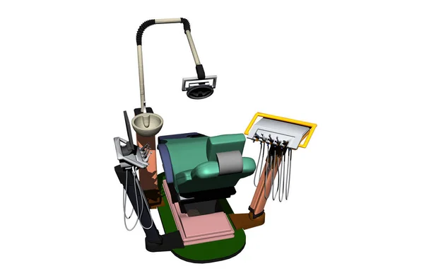 Praktyka Dentystyczna Krzesłem Przyrządami — Zdjęcie stockowe