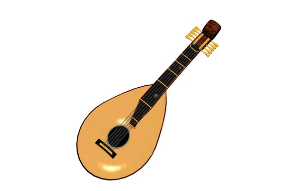 アンティークの弦楽器としての木のギター — ストック写真