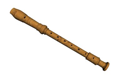 Müzik yapmak için ahşap kaydedici