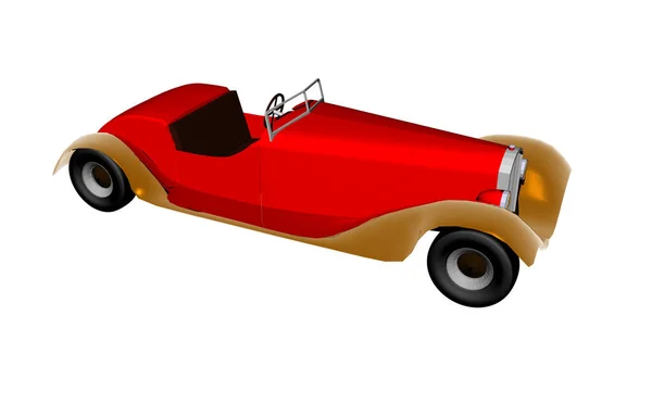 Czerwony Klasyczny Samochód Jako Kabriolet — Zdjęcie stockowe