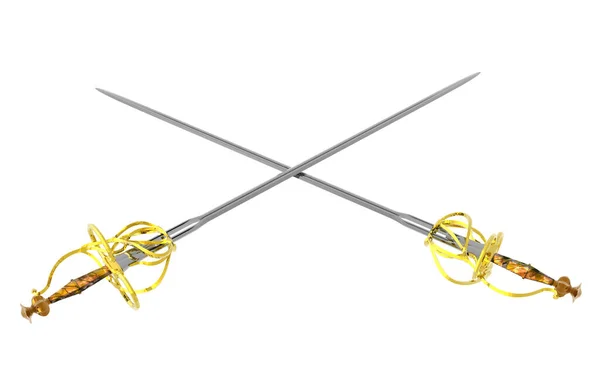 Metallic Sword Golden Handle — Stock Photo, Image