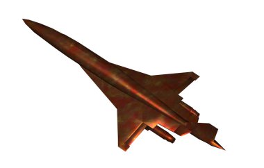 Modern jet süpersonik hava aracı gökyüzünde