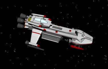 Uzayda fütürist uzay planörü