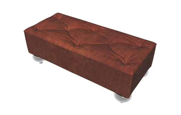 Heavily Upholstered Bench Castors — Stock Photo, Image