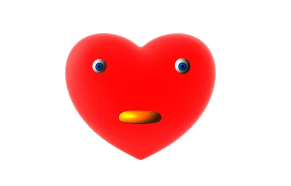 Aşkın Işareti Olarak Kırmızı Kalp — Stok fotoğraf