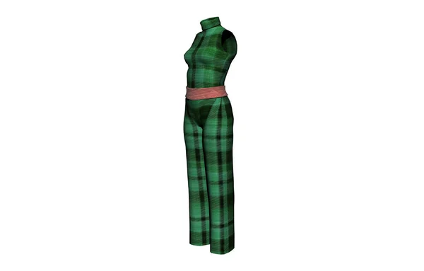 Traje Pantalones Verdes Para Una Mujer — Foto de Stock