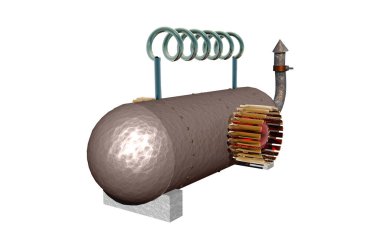 Isıtma ve kontrollü çelik tank