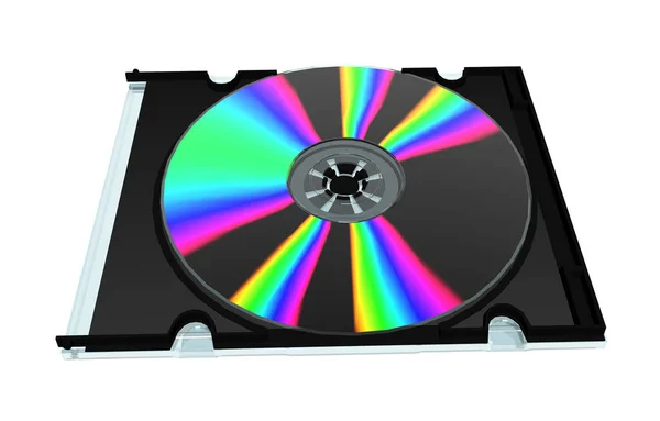 Colorato Dvd Iridescente Custodia Plastica — Foto Stock