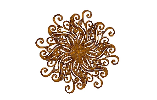 Emblemă Metalică Rotundă Numeroase Înfrumusețări — Fotografie, imagine de stoc
