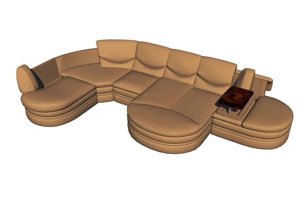 Brown Sofa Living Room — Stock Photo, Image